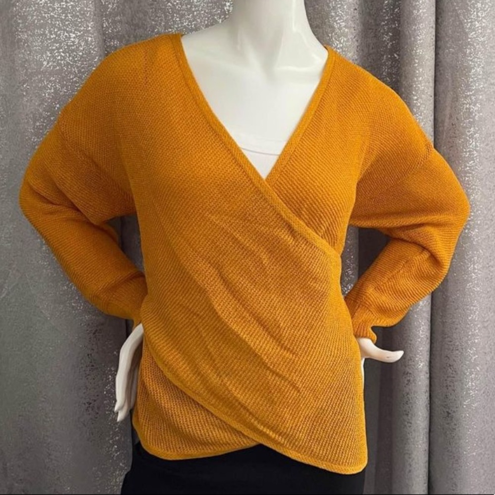 *NEW* Women’s Mustard Wrap Sweater